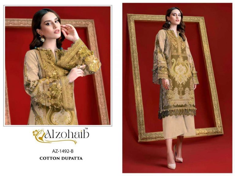Al zohaib az-1492 – pakistani kurti pant with dupatta