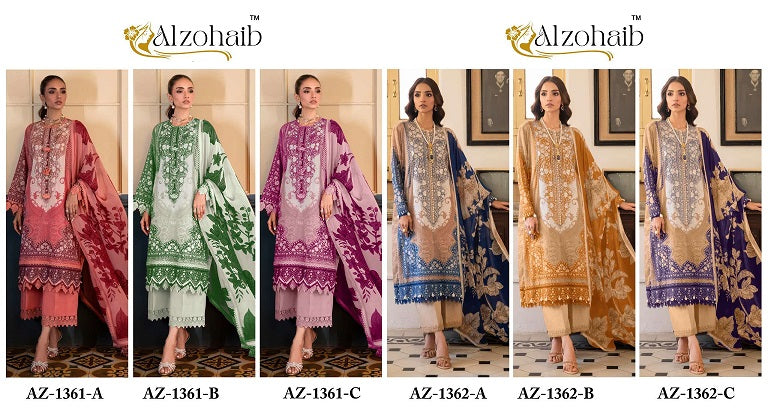 Al zohaib d no-1361 – Pakistani kurti pant with dupatta