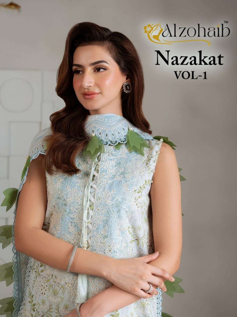 Al zohaib nazakat vol-1 karachi readymade kurti pant with dupatta