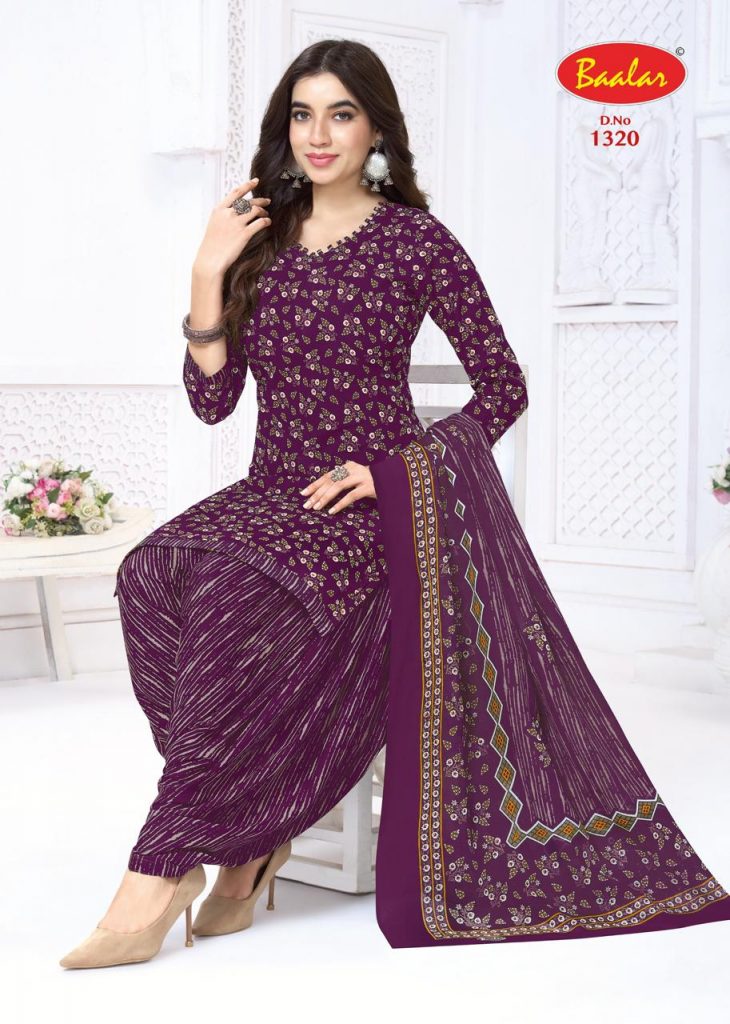 Baalar Crystal Patiyala Vol-13 – Dress Material
