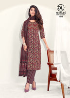 DL Royal Ajrakh Vol-1 – Kurti Pant With Dupatta