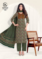 DL Royal Ajrakh Vol-1 – Kurti Pant With Dupatta