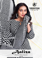 Deeptex Aaliza B & W Vol-4 – Karachi Kurti Pant With Dupatta