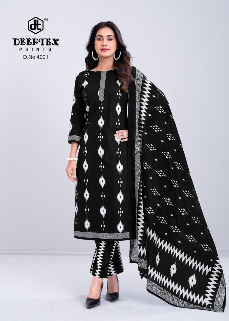Deeptex Aaliza B & W Vol-4 – Karachi Kurti Pant With Dupatta