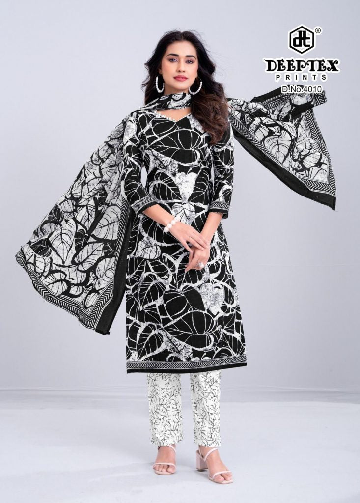 Deeptex Aaliza B & W Vol-4 – Karachi Kurti Pant With Dupatta