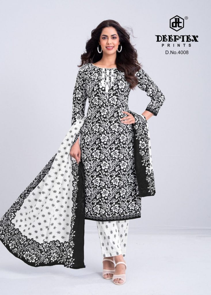 Deeptex Aaliza B & W Vol-4 – Karachi Kurti Pant With Dupatta