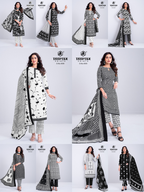 Deeptex Aaliza B & W Vol-4 – Karachi Kurti Pant With Dupatta