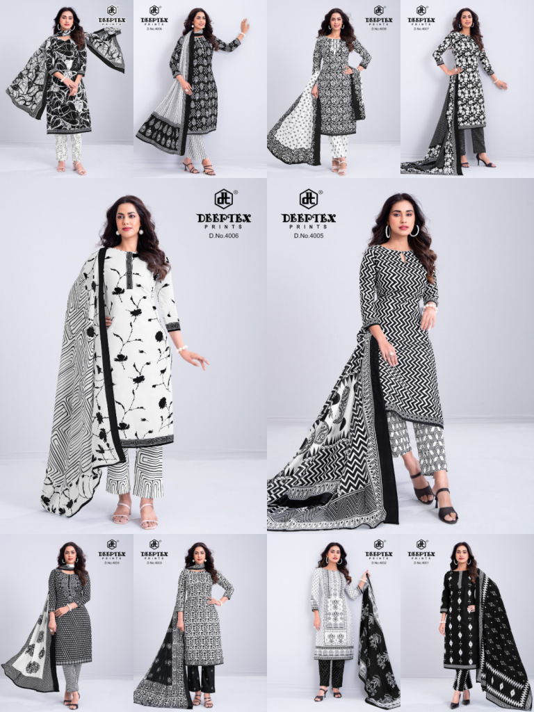 Deeptex Aaliza B & W Vol-4 – Karachi Kurti Pant With Dupatta