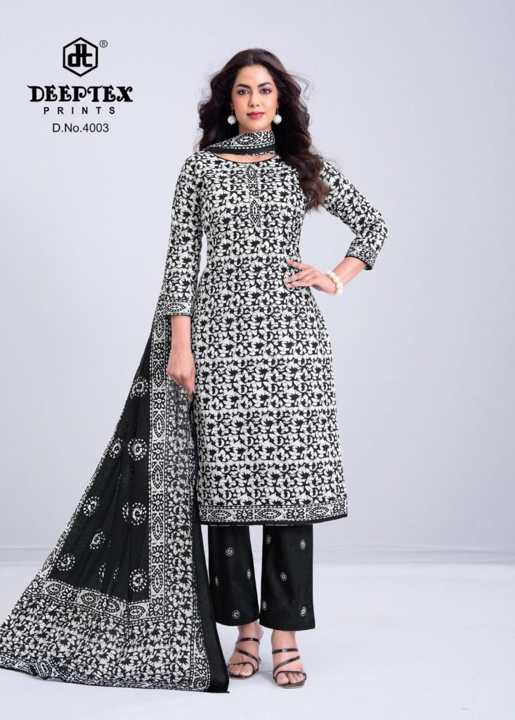 Deeptex Aaliza B & W Vol-4 – Karachi Kurti Pant With Dupatta