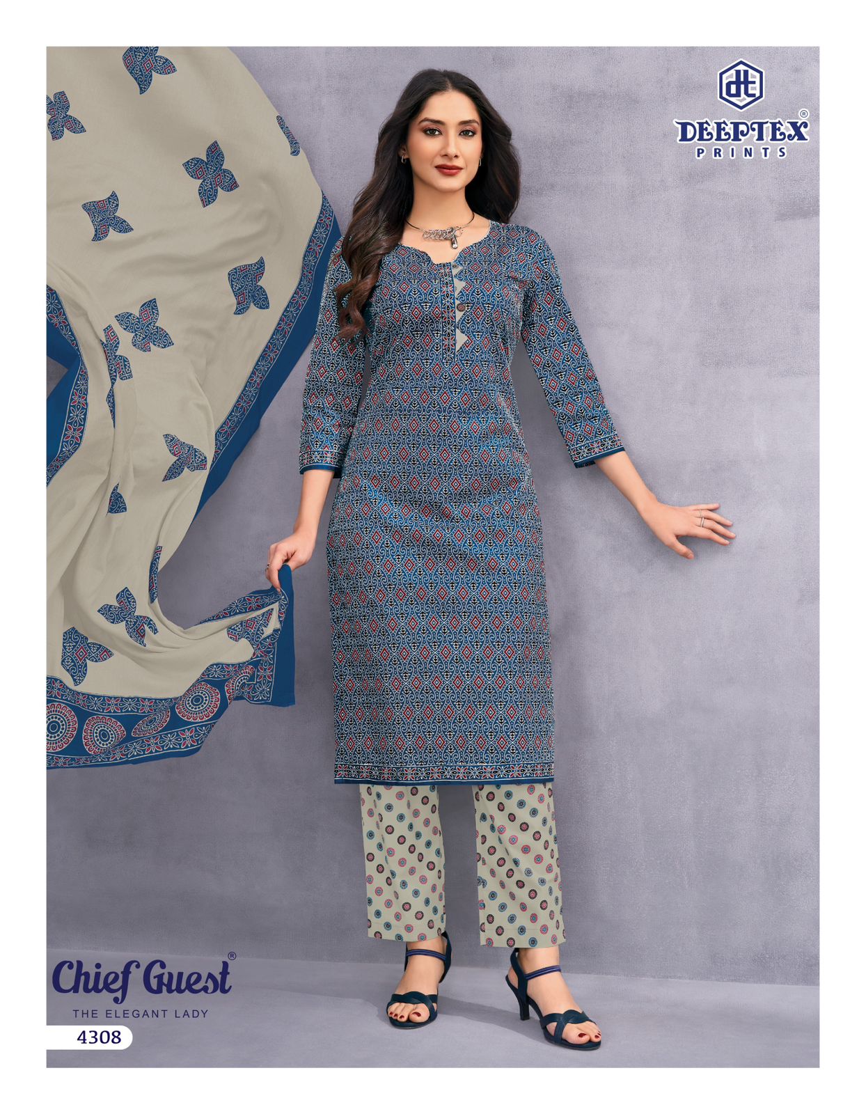 Deeptex Chief Guest Vol-43 Cotton Drees Materaisl