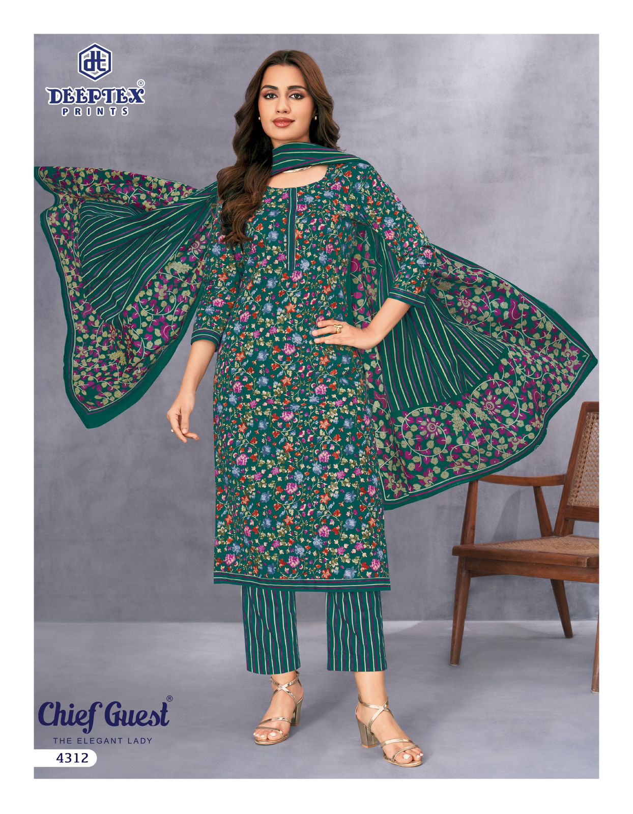 Deeptex Chief Guest Vol-43 Cotton Drees Materaisl
