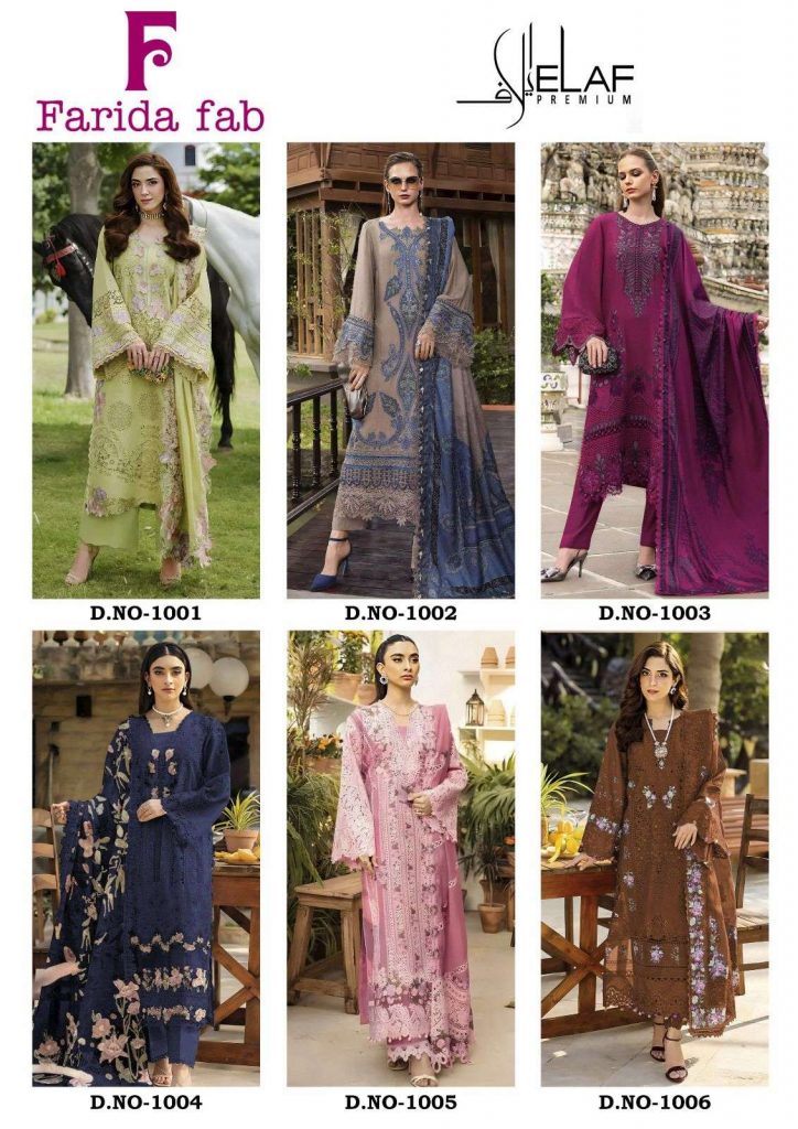 Farida Fab Elaf Premium – Karachi Readymade Kurti Pant With Dupatta