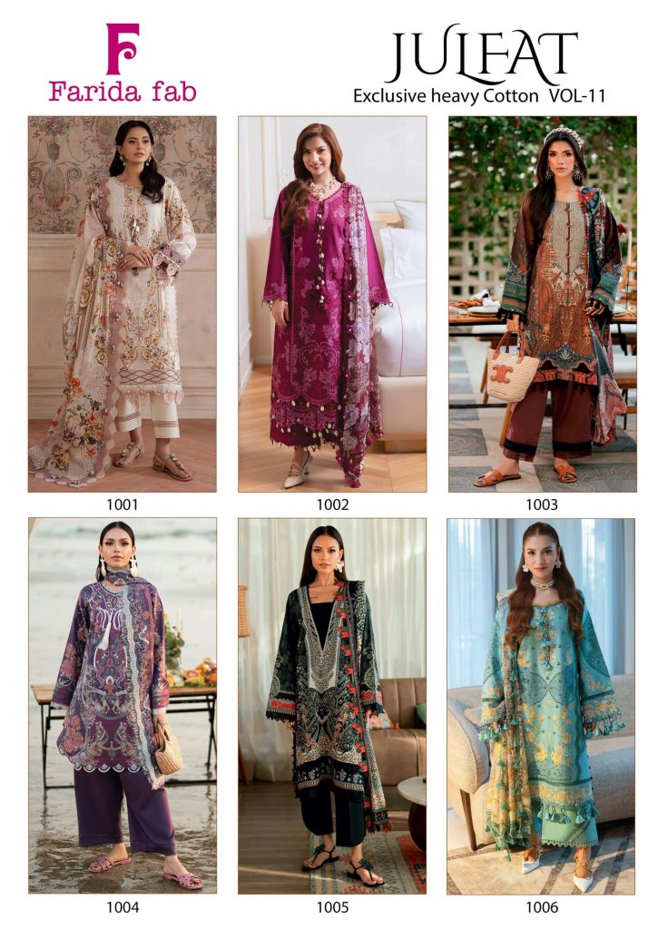Farida Fab Julfat Vol-11 – Karachi dress material