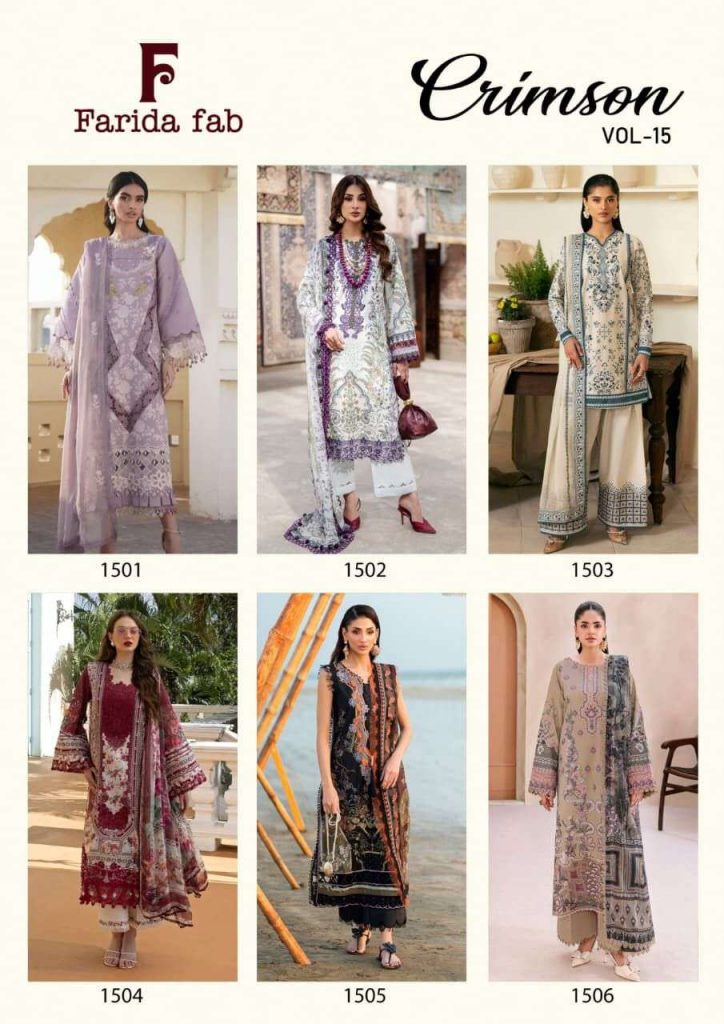 Farida fab Crimson Vol 15 – Karachi Dress Material