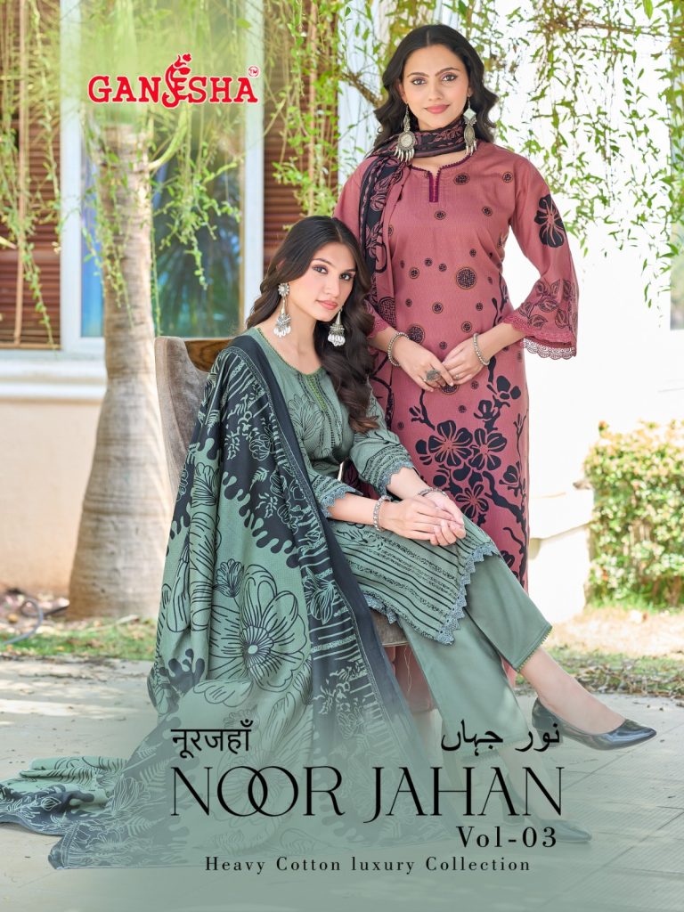 Ganesha Noor Jahan Vol-3 – Karachi Readymade Kurti Pant With Dupatta