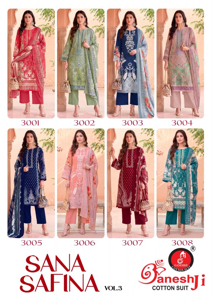 Ganeshji Sana Safina Vol 3 – Readymade Karachi Kurti Pant With Dupatta