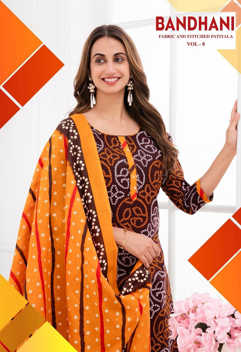 Ganpati Bandhani Vol-8 Patiyala Drees Materials