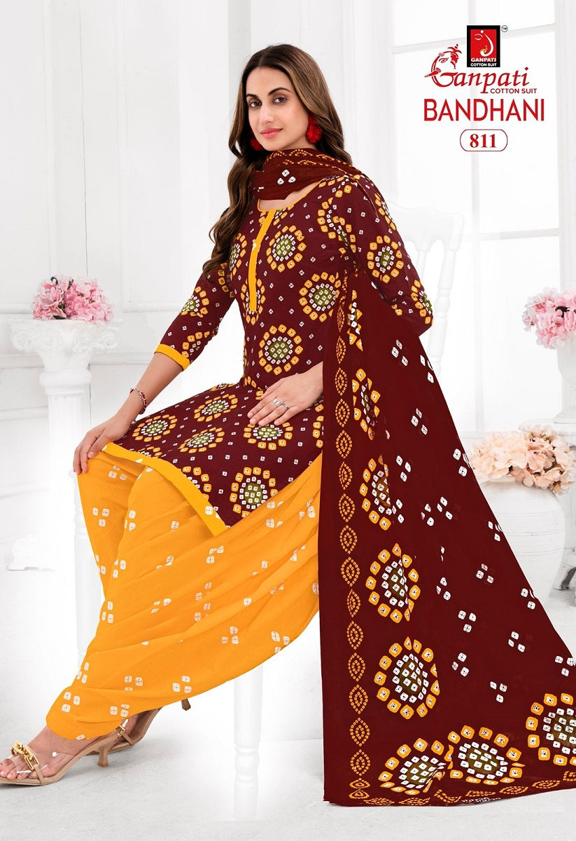 Ganpati Bandhani Vol-8 Patiyala Drees Materials
