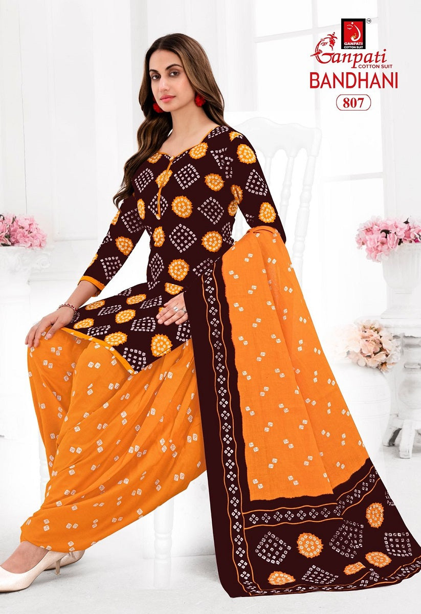 Ganpati Bandhani Vol-8 Patiyala Drees Materials
