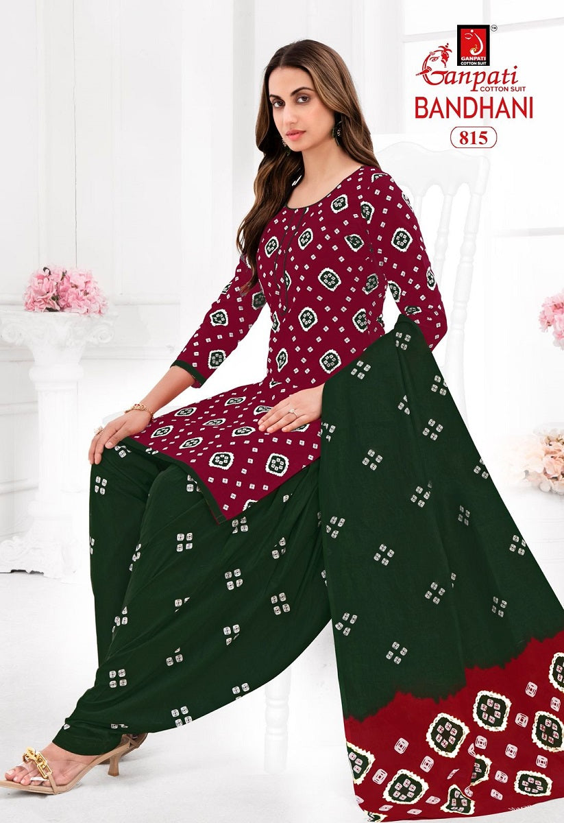 Ganpati Bandhani Vol-8 Patiyala Drees Materials