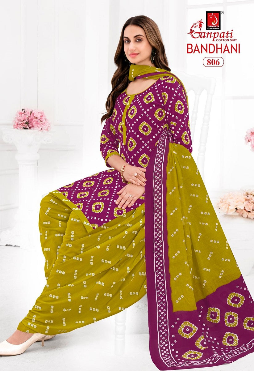 Ganpati Bandhani Vol-8 Patiyala Drees Materials