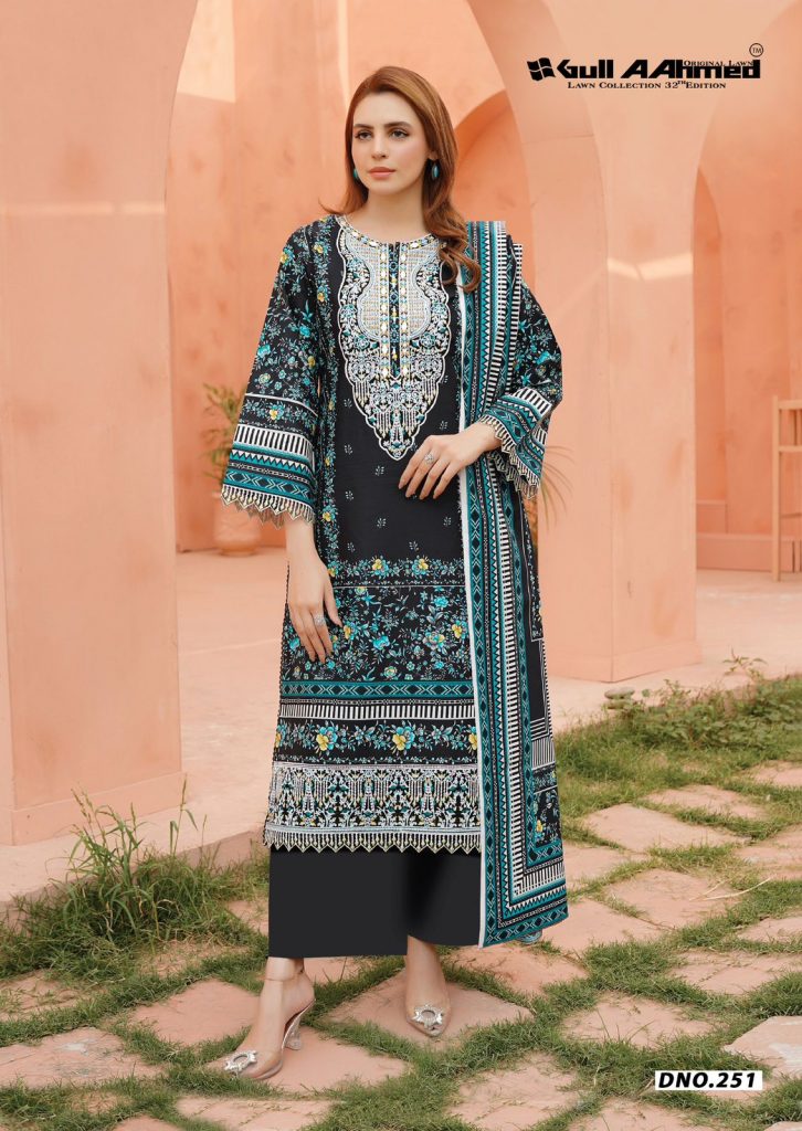 Gull Aahmed Lawn Collection Vol-32 – Karachi Dress Material