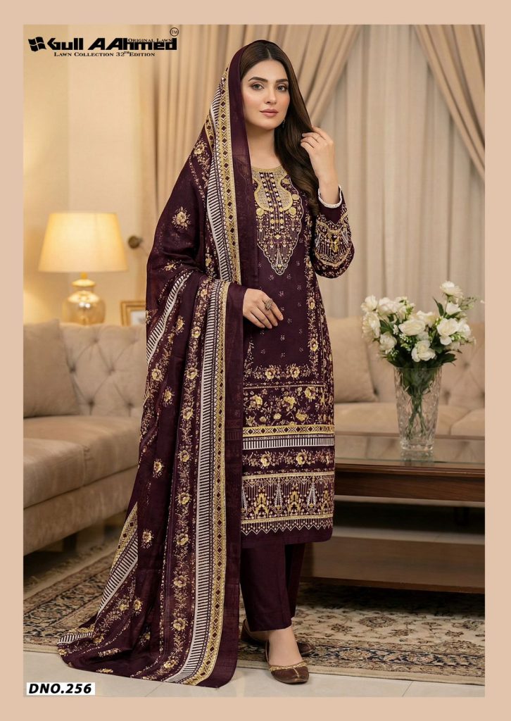 Gull Aahmed Lawn Collection Vol-32 – Karachi Dress Material