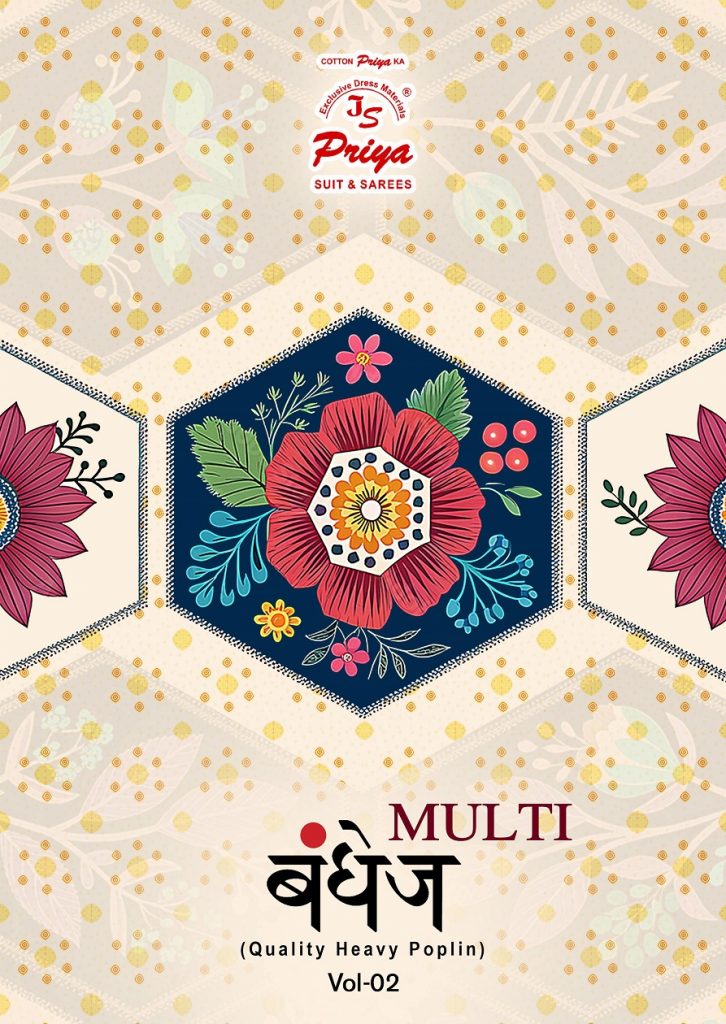 Js Priya Bandhej Vol-2 – Dress Material