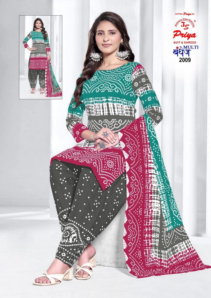 Js Priya Bandhej Vol-2 – Dress Material
