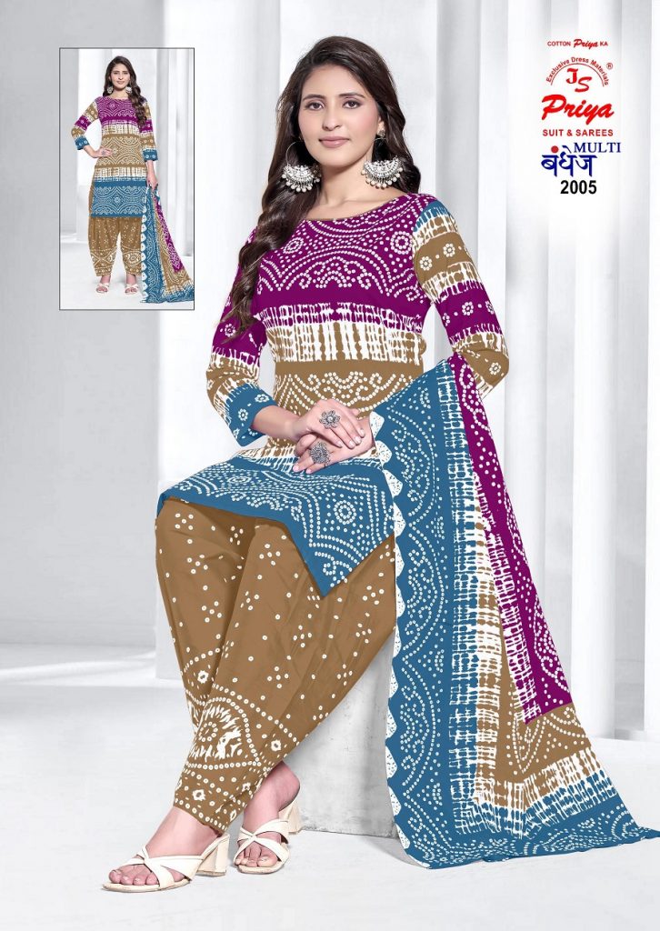 Js Priya Bandhej Vol-2 – Dress Material