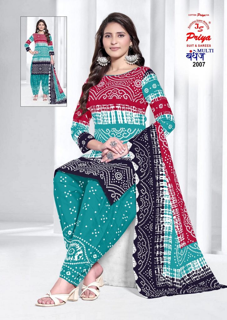 Js Priya Bandhej Vol-2 – Dress Material