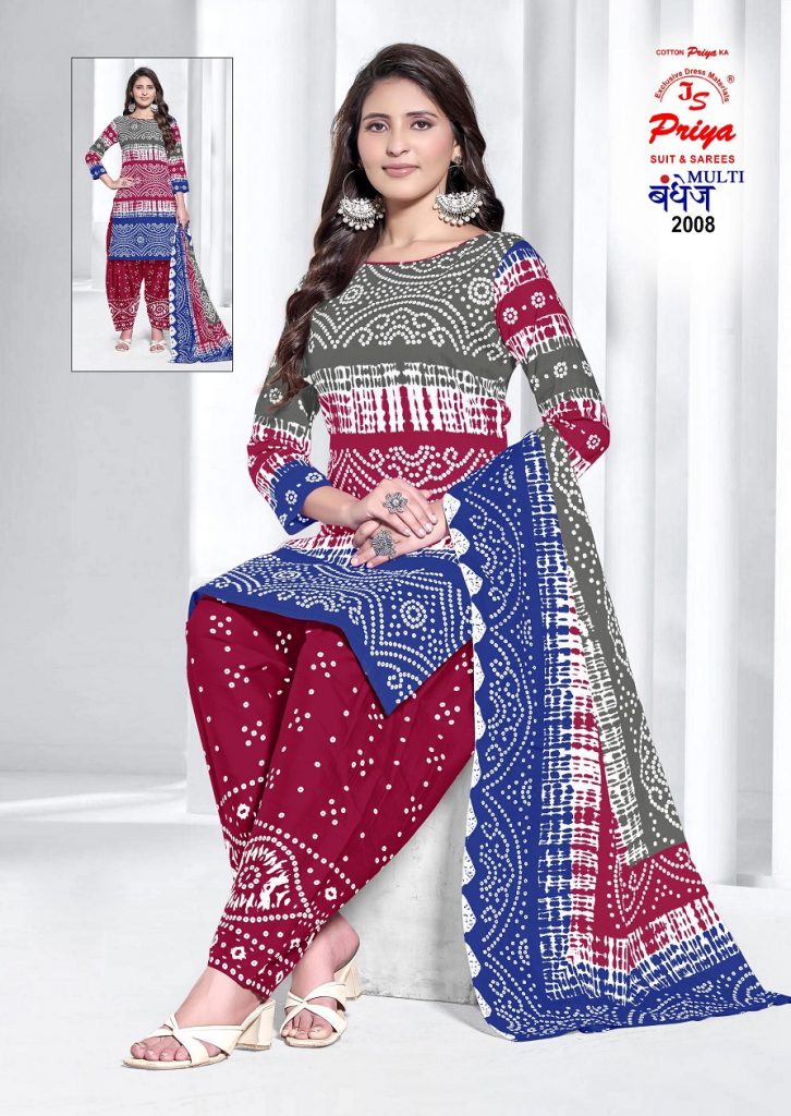 Js Priya Bandhej Vol-2 – Dress Material