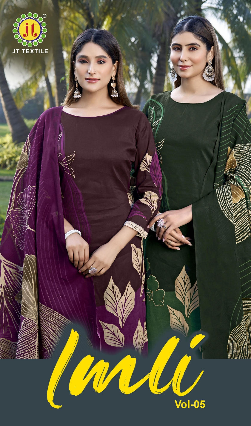Jt Imli Vol-5 Cotton Drees Materaisl