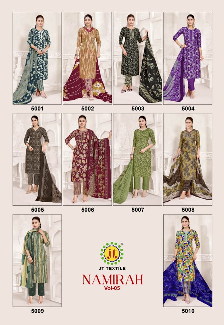 Jt Namirah Vol-5 Cotton Printed Drees Materaisl