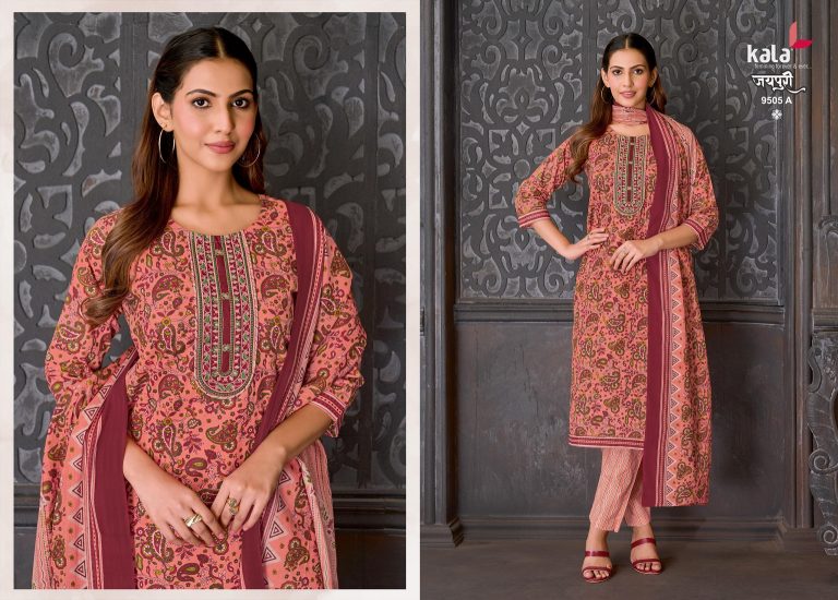 Kala Jaipuri Vol-10 – Kurti Pant With Dupatta