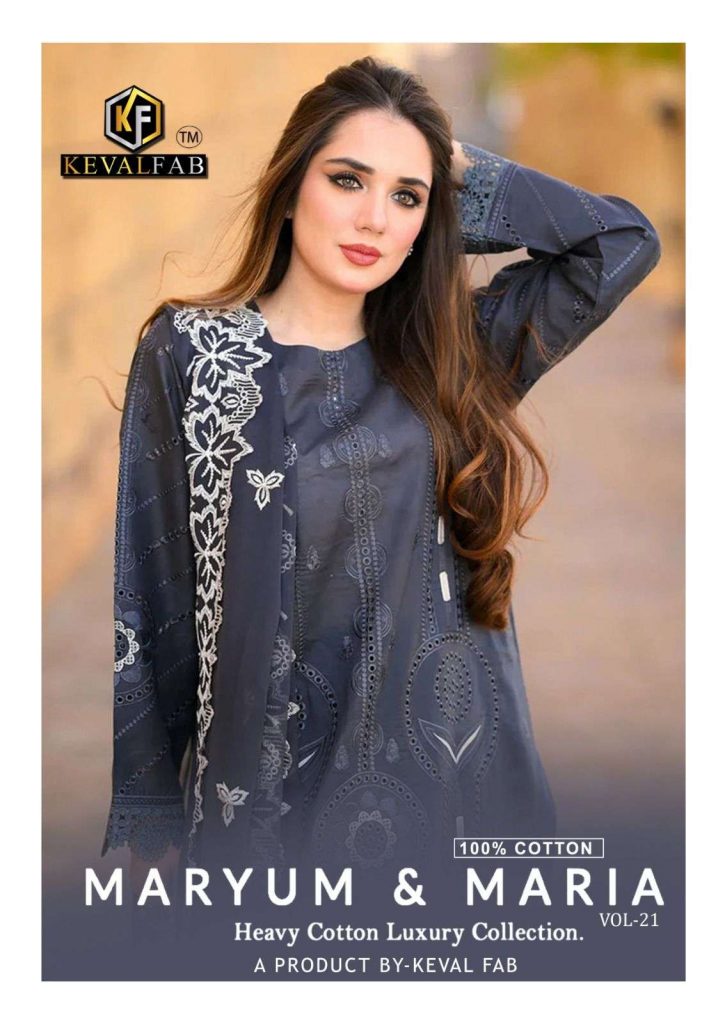 Keval Fab Maryum & Maria Vol-21 – Karachi Kurti Pant With Dupatta