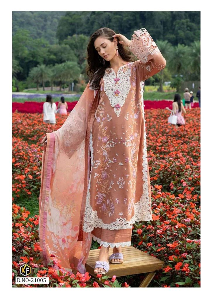 Keval Fab Maryum & Maria Vol-21 – Karachi Kurti Pant With Dupatta