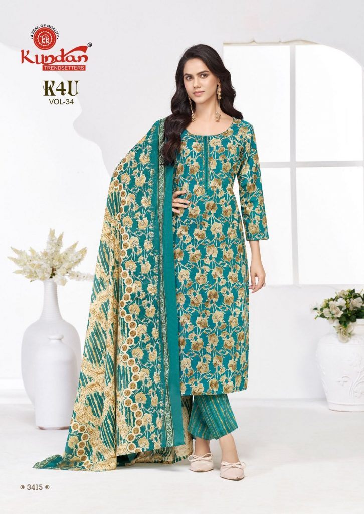 Kundan K4U Vol-34 – Kurti Pant With Dupatta