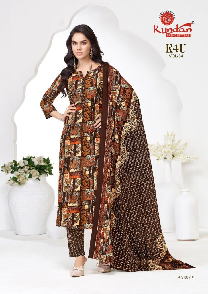 Kundan K4U Vol-34 – Kurti Pant With Dupatta
