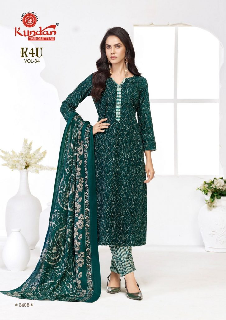 Kundan K4U Vol-34 – Kurti Pant With Dupatta