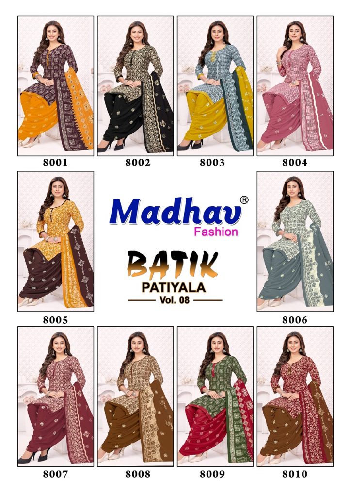 Madhav Batik Patiyala Vol-8 – Dress Material