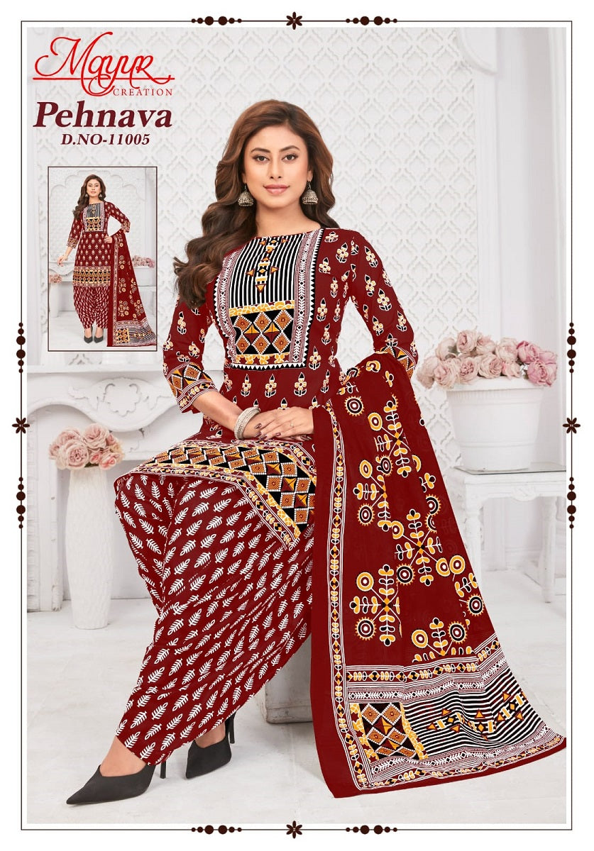 Mayur Pehnava Vol-11 Patiyala Drees materail