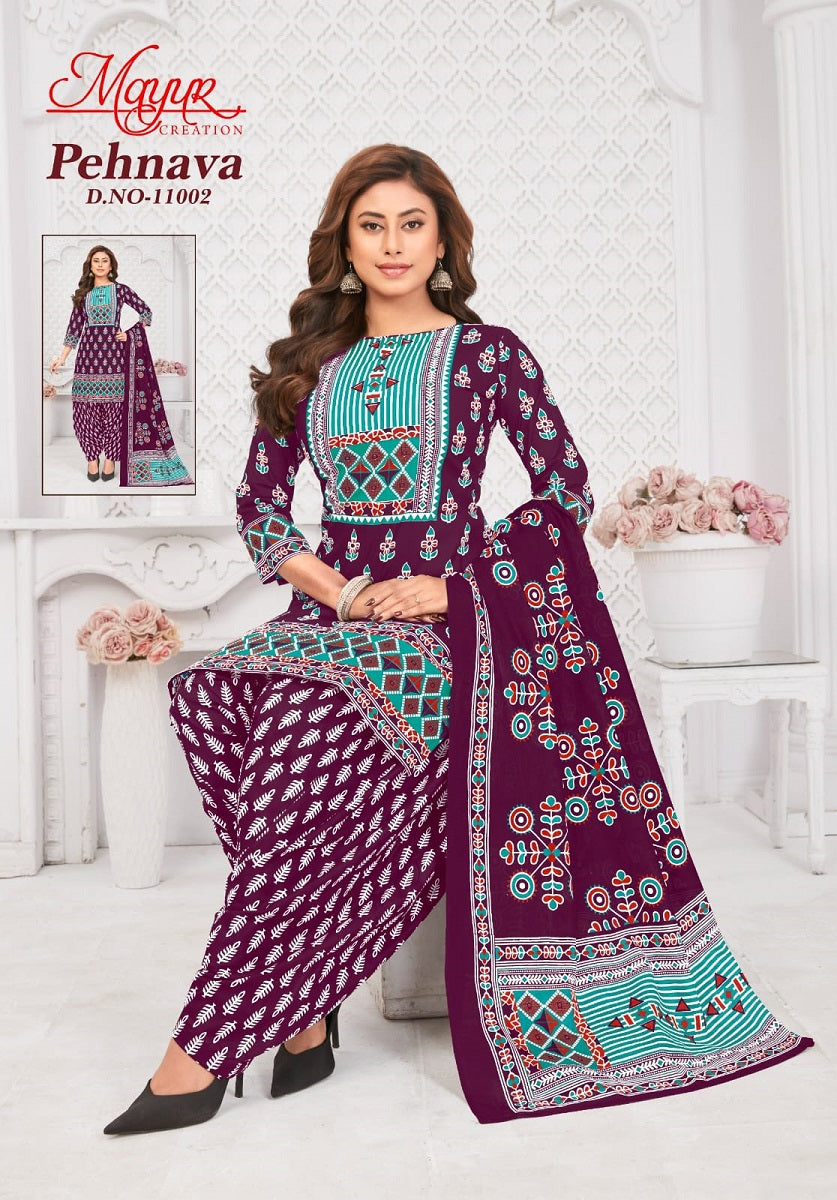Mayur Pehnava Vol-11 Patiyala Drees materail