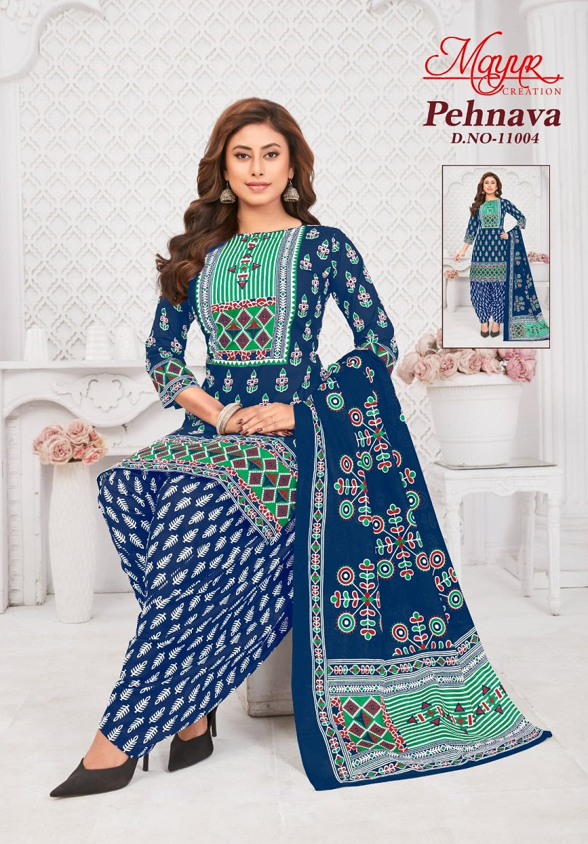Mayur Pehnava Vol-11 Patiyala Drees materail