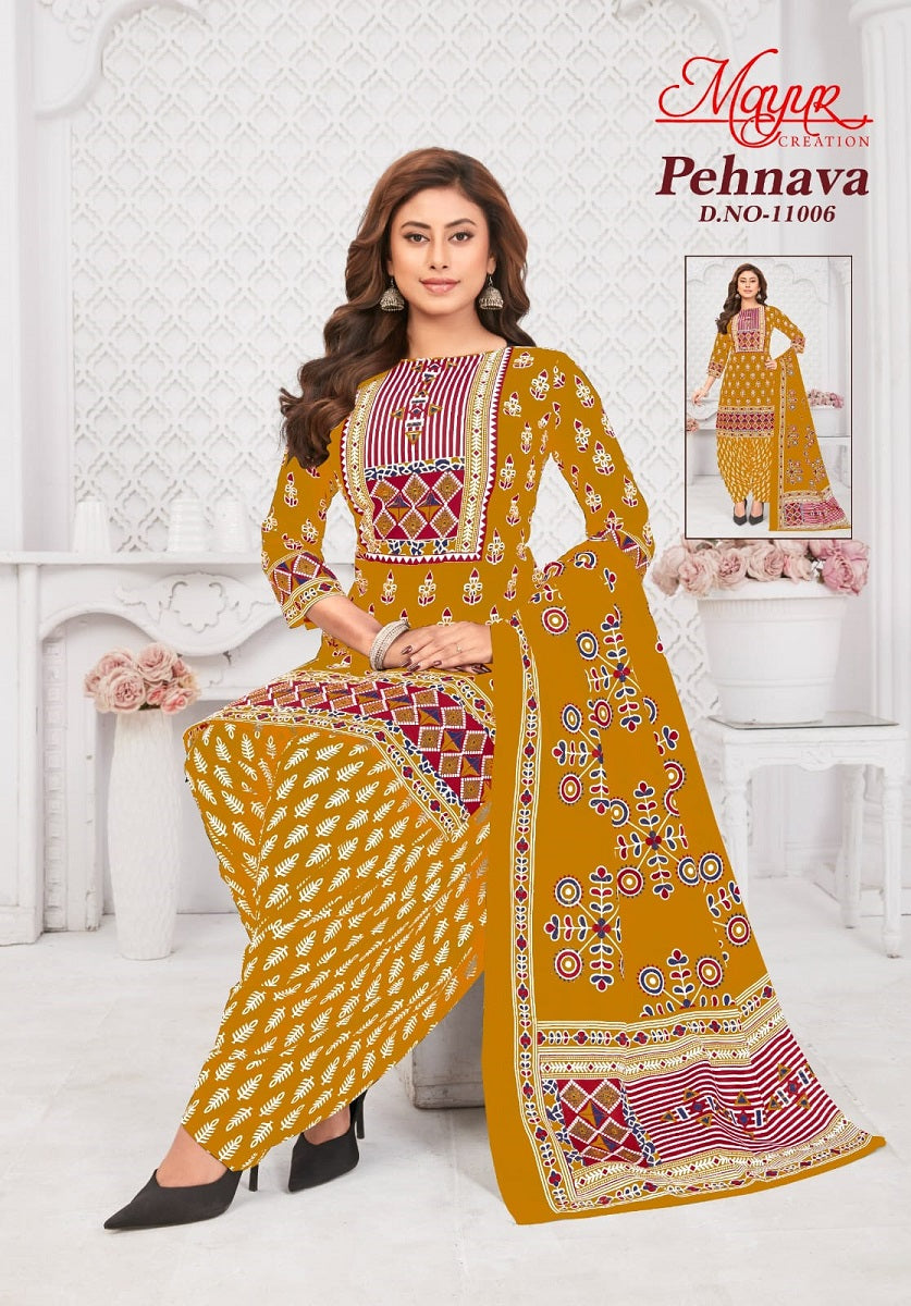Mayur Pehnava Vol-11 Patiyala Drees materail