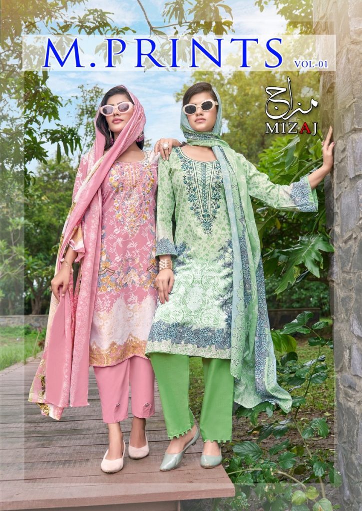 Mizaj M Print Vol-1 – Dress material