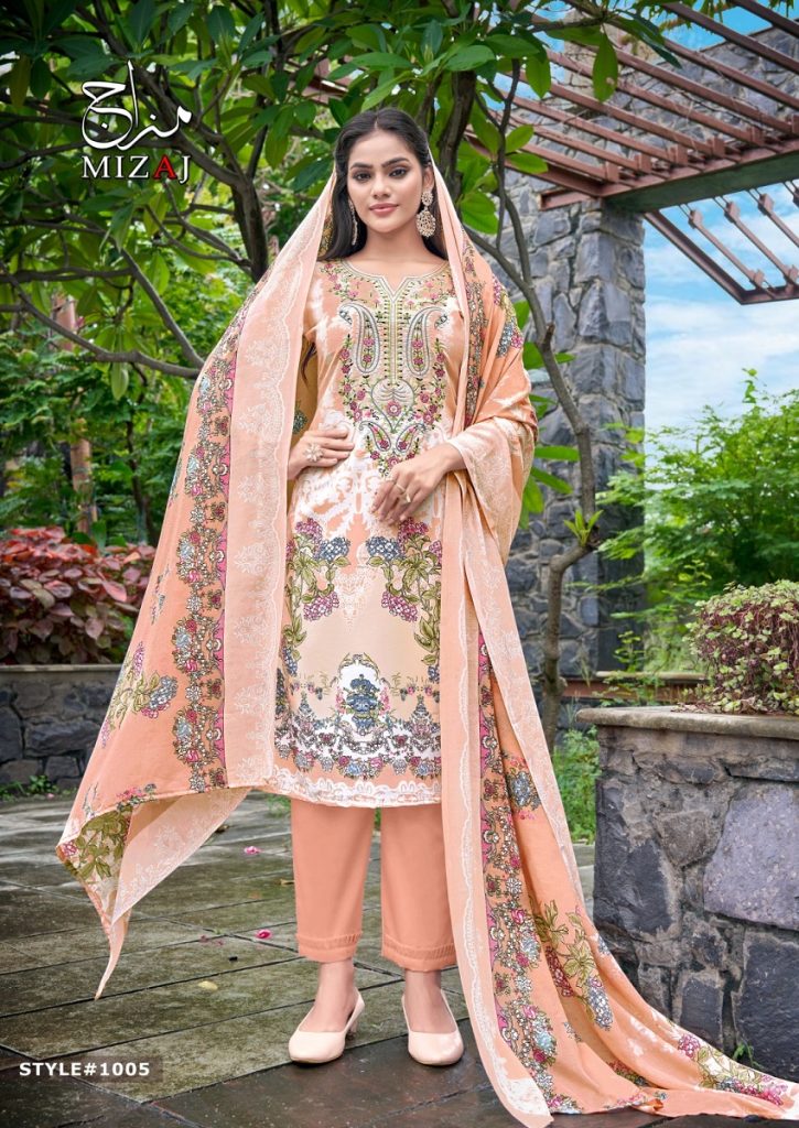 Mizaj M Print Vol-1 – Dress material