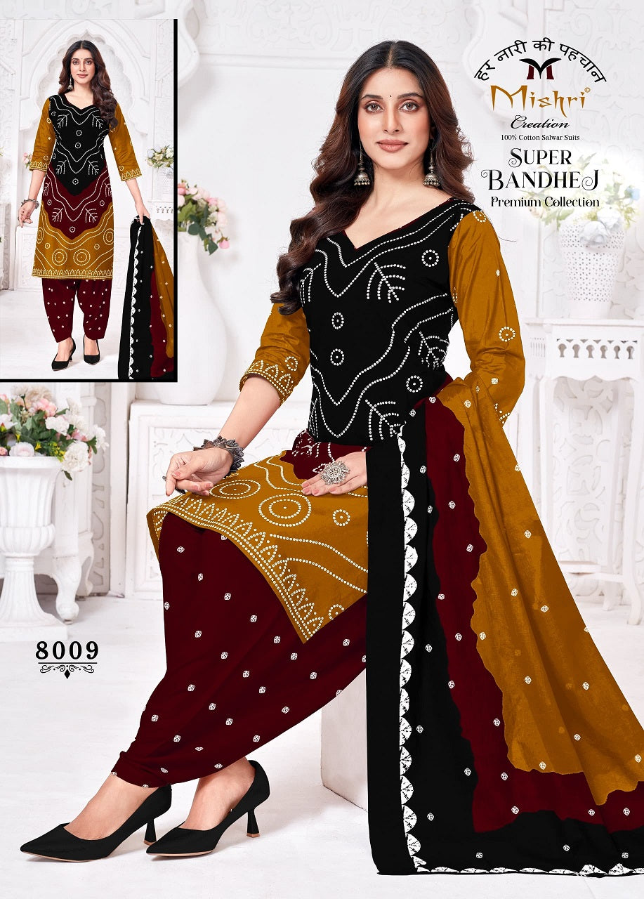 Mishri Super Bandhej Vol-8 Patiyala Drees Materaisl