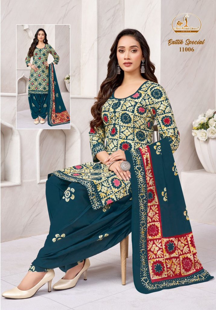 miss world Batik Special Vol-10 – Readymade Patiyala Dress