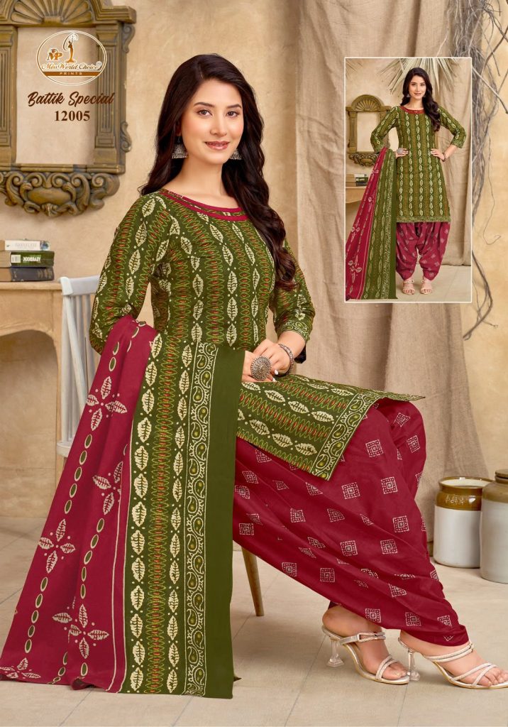 Miss World Battik Special Vol-12 – Readymade Patiyala dress
